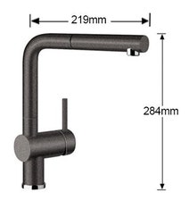 Blanco Kitchen Mixer with Pull Out Tap Anthracite LINUSSA hero image
