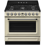 SMEG 90cm Victoria Dual Fuel Pyrolytic Freestanding Stove TRA90GPP hero image