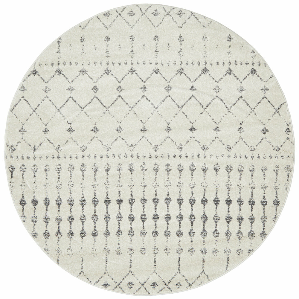 Rug Culture Chrome Medium Silver & Off White Rug 200X200CM - CRO-ELS-SIL-200X200 hero image