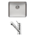 Oliveri Sonetto Single Bowl Sink and Essente Pull Out Tap Pack SS31615SN1050U image NaN