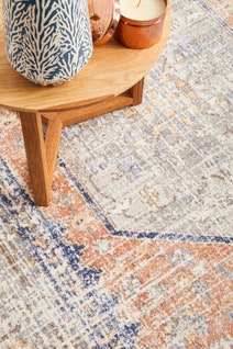Rug Culture Mayfair Oversize Peach & Blue Rug 400X300CM - MAY-LOR-PEA-400X300 hero image