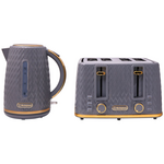 Westinghouse Kettle and Toaster Pack Grey Gold 1.7L Kettle, 4 Slice Toaster WHKTPK13GG hero image