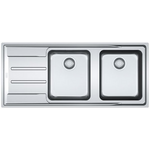 Franke Aton Double Bowl Sink with Left Hand Drainer ANX221LHD hero image