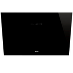 Smeg 90cm Angled Wall Mount Black Rangehood KV394N hero image