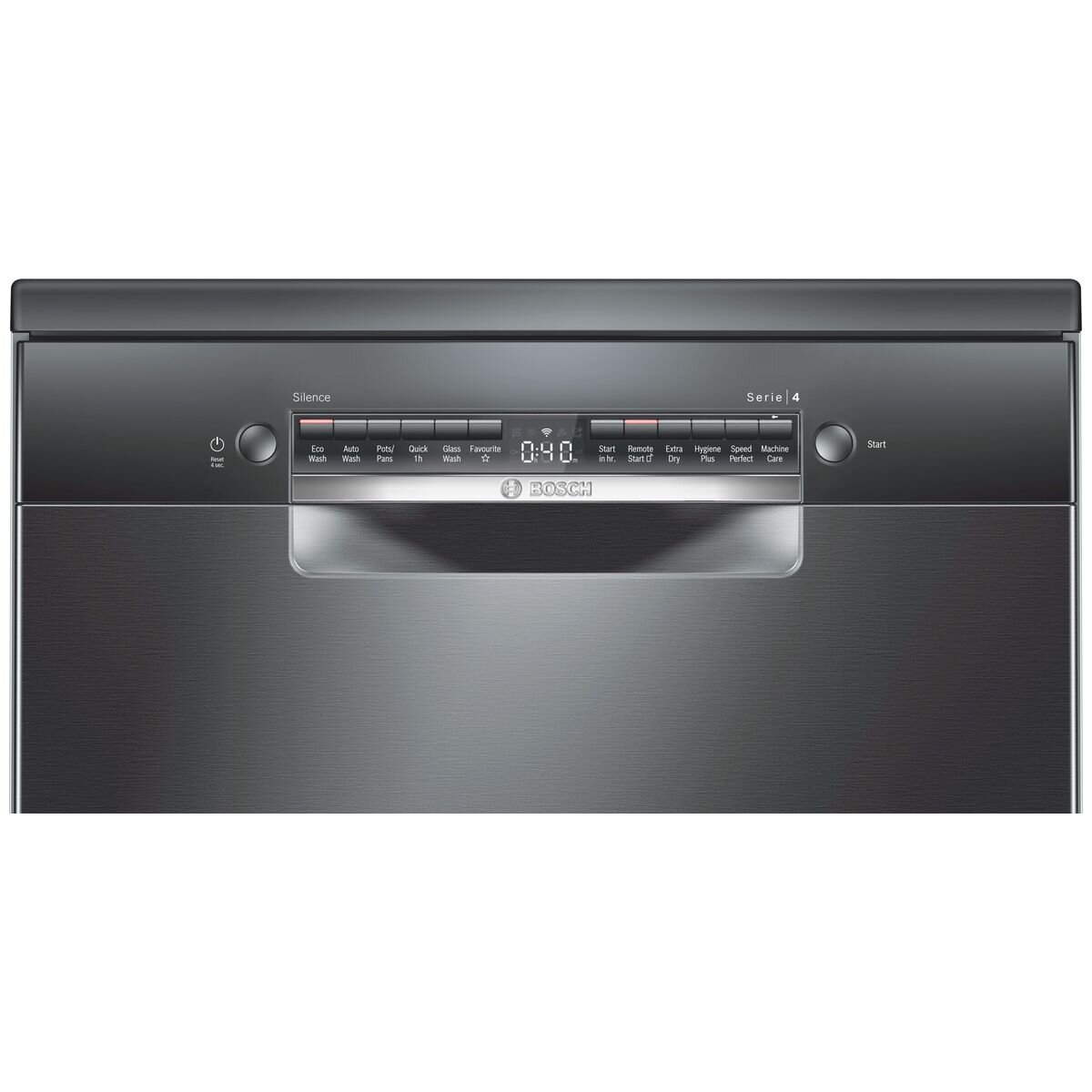 Bosch 60cm Series 4 Freestanding Black Inox Dishwasher SMS4HVB01A hero image