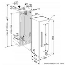 Liebherr 80 Bottle Vinidor Built-In Wine Storage Cabinet Left Hinge EWTDF3553LH hero image