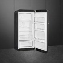 Smeg 270L 50's Retro Style Aesthetic Upright Fridge Black Velvet FAB28RDBLV3 hero image