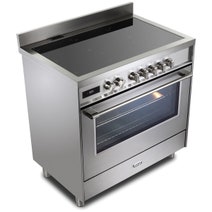 DeLonghi 90cm Deluxe Freestanding Induction Cooker Stainless Steel DEF1407INDSS hero image