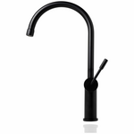 Titan Gooseneck Kitchen Mixer Tap Model 2 Black Steel TTBS2 hero image