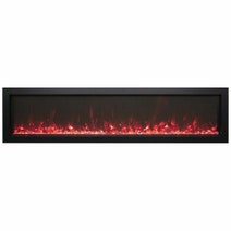Remii 55 Inch Extra Slim Indoor Built-In Electric Fireplace with Black Steel Surround 102755-XS hero image