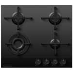Fisher & Paykel Series 9 60cm Natural Gas Cooktop Black Glass CG604DNGGB4 hero image
