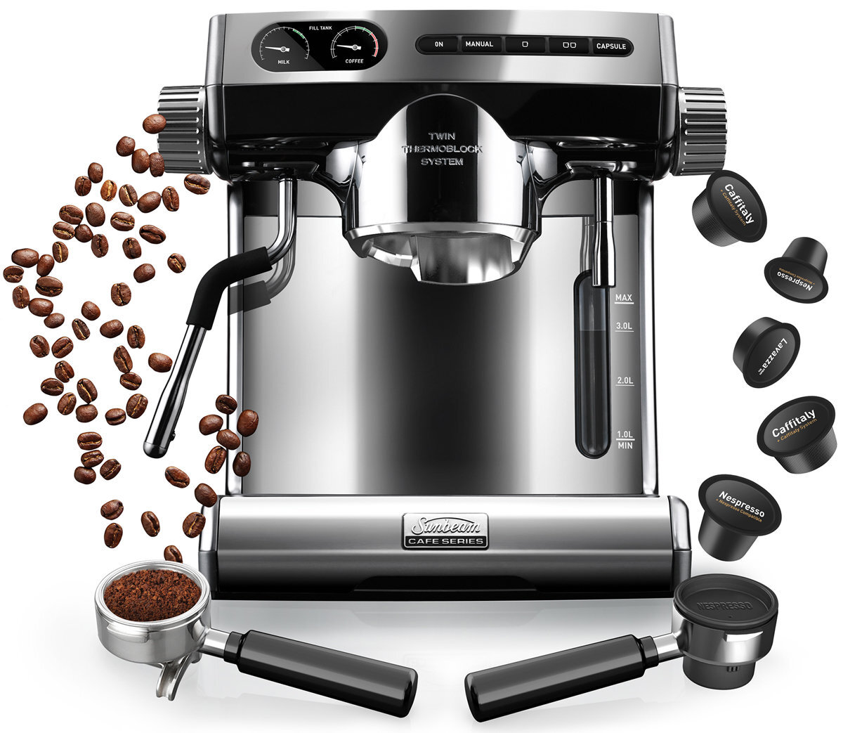 Sunbeam EM7100 Cafe Series Espresso Coffee Machine