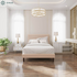 Zinus Debi Queen Upholstered Bed Base Beige AU-FHVP-Q image NaN
