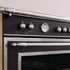 Bertazzoni 90cm Heritage Series Matte Black Dual Fuel Freestanding Oven HER96L1ENET image NaN