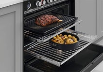 Fisher & Paykel 90cm Series 9 Classic Freestanding Induction Pyrolytic Oven Black OR90SCI6B1 hero image