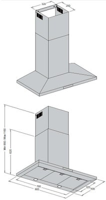 Westinghouse WRC913SB 90cm Canopy Rangehood hero image