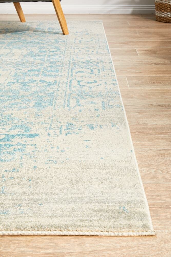 Rug Culture Evoke Oversize White Blue Rug 400X300CM - EVO-253-WBLU-400X300 hero image