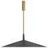 CTO Lighting Tinto Large Pendant Light - Dark Bronze Shade with Satin Brass Drop Rod TINPELBZSB image NaN