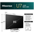 Hisense 85 Inch U7N ULED 4K Mini LED Smart TV 85U7NAU image NaN