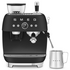 Smeg 50s Style Espresso Coffee Machine with Grinder Matte Black EGF03BLMAU image NaN