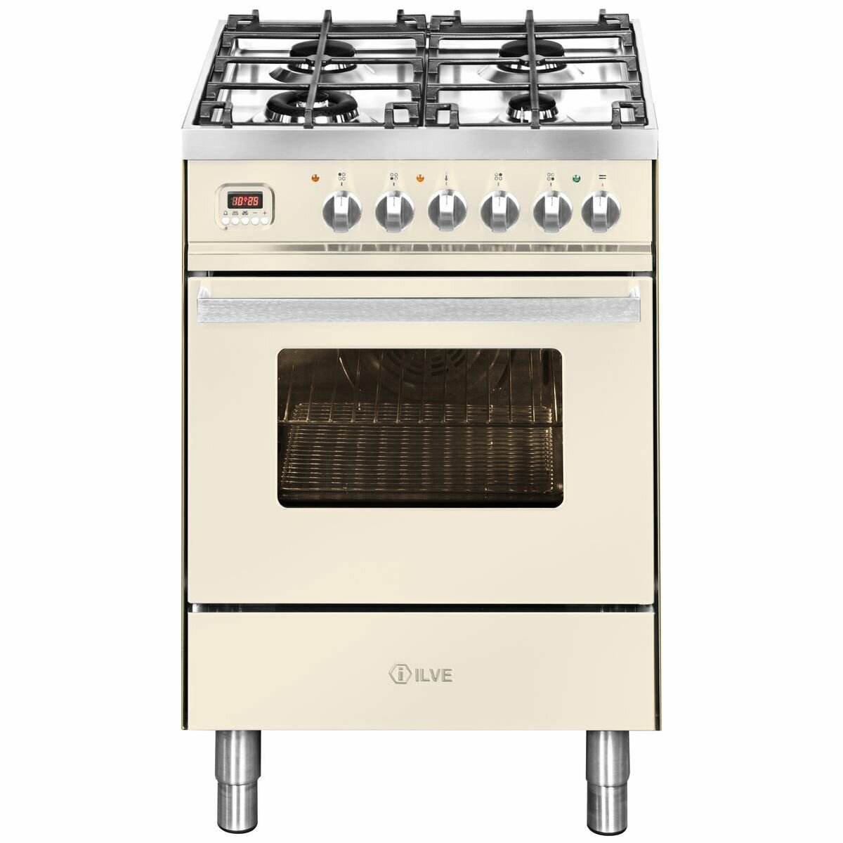 ILVE 60cm Freestanding Dual Fuel Oven L06WMPAW Appliances Online