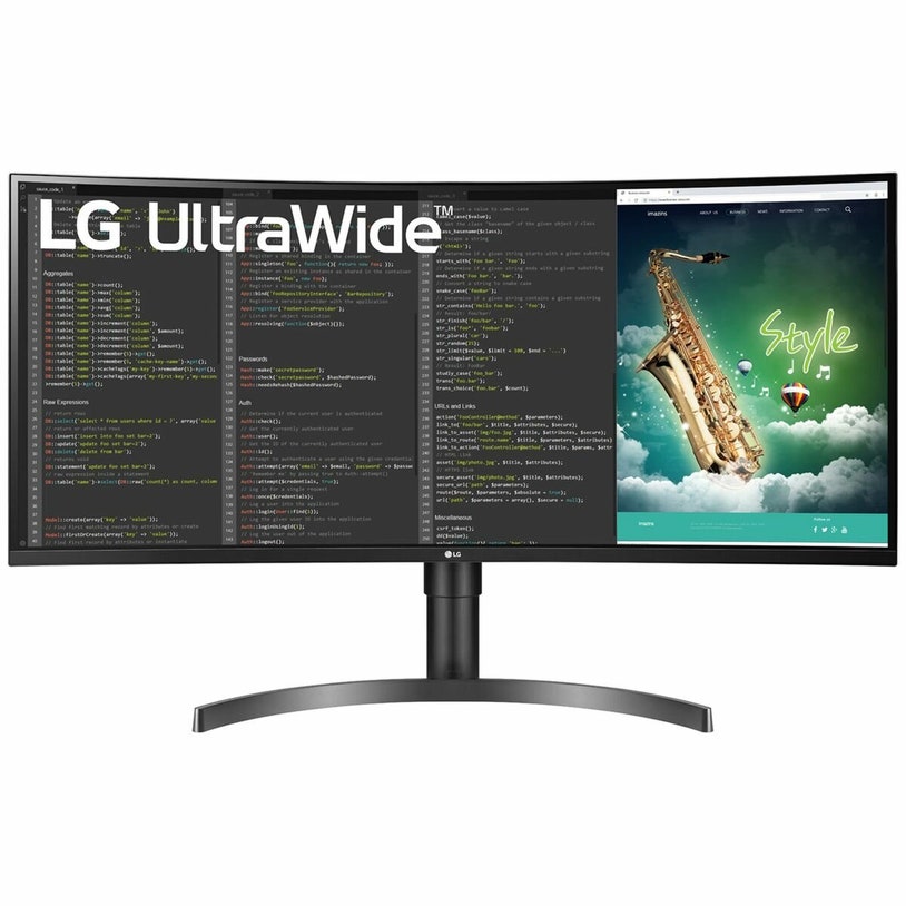 LG 35 Inch UltraWide QHD HDR VA Curved Monitor 35WN75C | Appliances Online