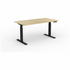 OLG Agile+ Adjustable Single Desk 1500x750 New Oak Worktop with Black Frame OG_AG2MESSD1575B_NO image NaN
