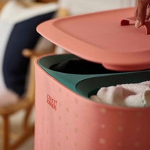 Joseph Joseph Tota Pop 60-litre Laundry Separation Basket - Coral 50026 hero image