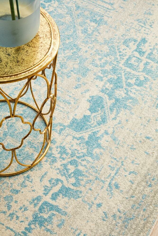 Rug Culture Evoke Oversize White Blue Rug 400X300CM - EVO-253-WBLU-400X300 hero image