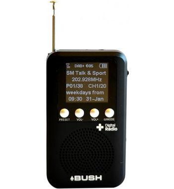 Bush Electronics Make Bush POCKET Rechargeable Handheld DAB+ Digital and FM Radio ...
