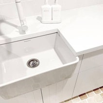 Turner Hastings Galdor 60 x 41 Fine Fireclay Single Bowl Butler Sink Gloss White HG6040 hero image