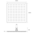 Rogerseller Luna 300mm Brass Square Shower Rose Chrome 3502000301 image NaN