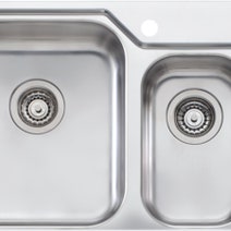 Oliveri NP601 Nu-Petite 1 and 1/2 Bowl Right Hand Drainer Topmount Sink hero image