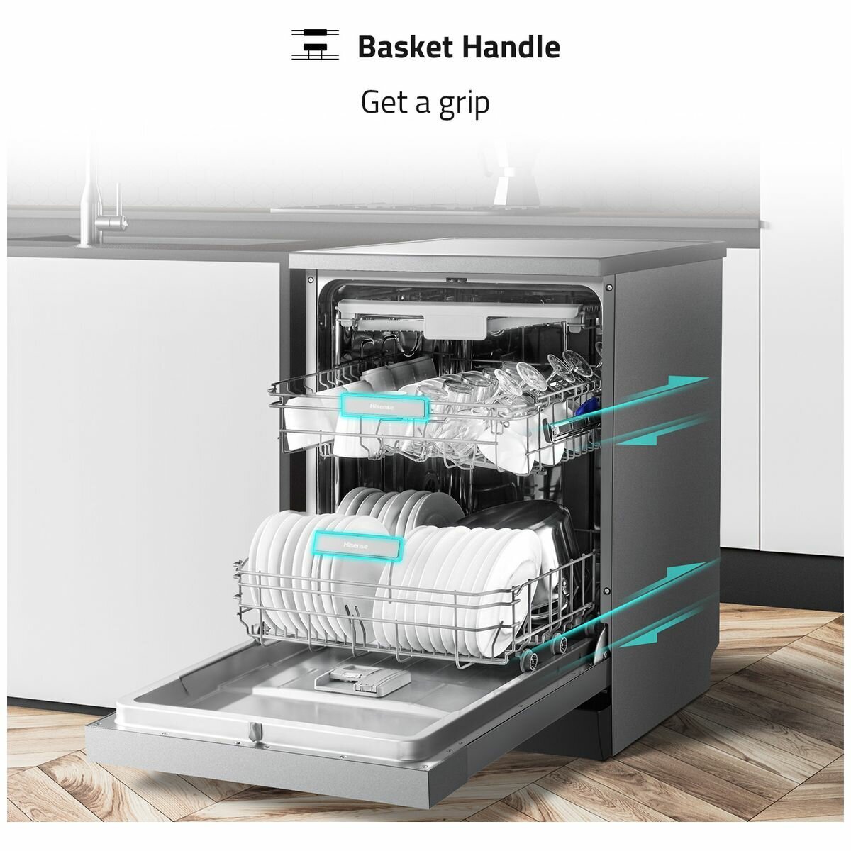 Hisense 60cm Freestanding Stainless Steel Dishwasher HSCM15FS hero image