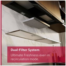 Neff 90cm N 90 Integrated Rangehood Clear glass black printed Matt Black D99XET2S5 hero image