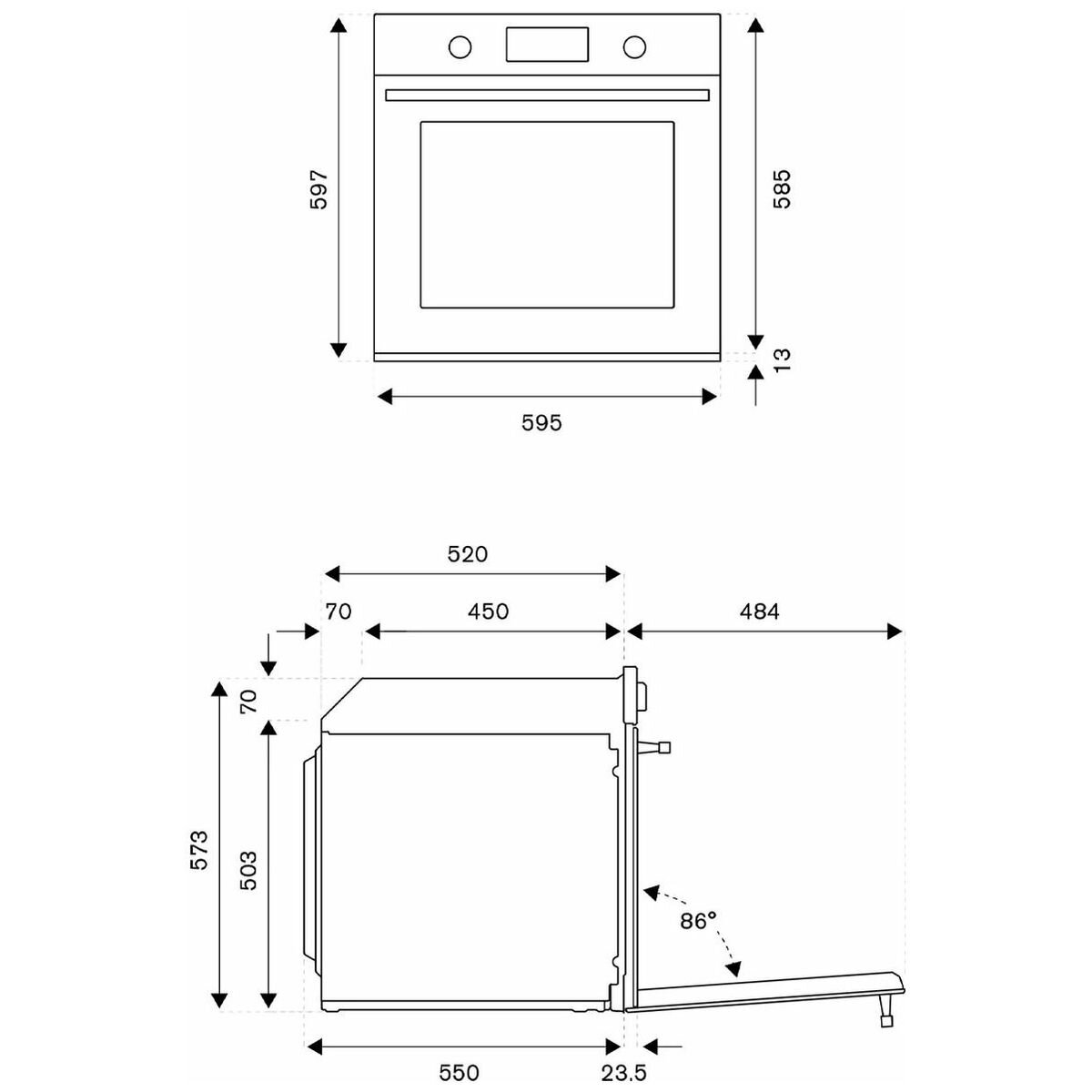 Bertazzoni 60cm Heritage Series Pyrolytic Built-In Oven with Total Steam F6011HERVPTNE hero image