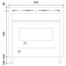 Ilve 90cm Freestanding Oven/Stove V09CSVP/SS hero image