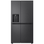 LG 625L Side by Side Fridge with Non-Plumbed Ice and Water Matte Black GS-N599MBL hero image