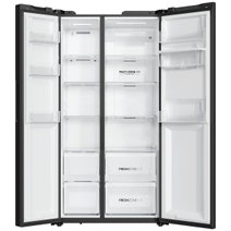 Haier 523L Series 300 Side-by-Side Fridge Non-Plumbed Water Dispenser Black HRF523XHG hero image