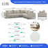 Kalona Vaeroy Modular Five Seater Left Facing Sofa Pearl 208-03B-01B-VILA-54 image NaN