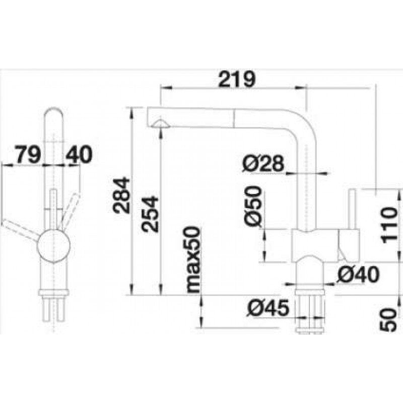 Blanco LINUSSW Kitchen Mixer with Pull Out Tap | Appliances Online