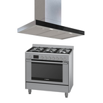 Bosch 90cm Dual Fuel Freestanding Oven and Wall Mounted Canopy Rangehood Cooking Pack BSHCOOKPACK6 hero image