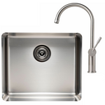 Titan Large Bowl Sink & Mixer Tap Package Brushed Steel TSSS522PK hero image