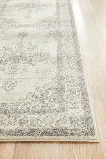 Rug Culture Century Large Grey & Off White Rug 400X80CM - CEN-977-SILV-400X80 hero image