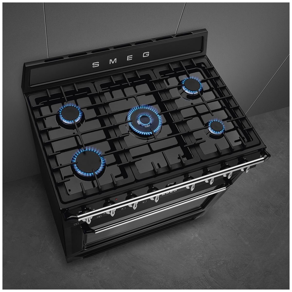 SMEG Victoria Series 90cm Dual Fuel Upright Oven/Stove TRA90GMBL hero image