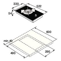 ASKO 33cm Pro Series Natural Gas Cooktop HG1365GD hero image