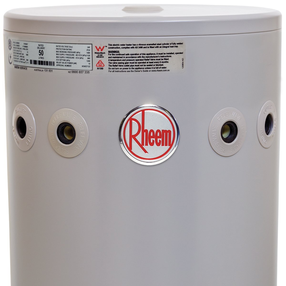 Rheem Narrow Hot Water Cylinder Rheem Mains Pressure Vitreous