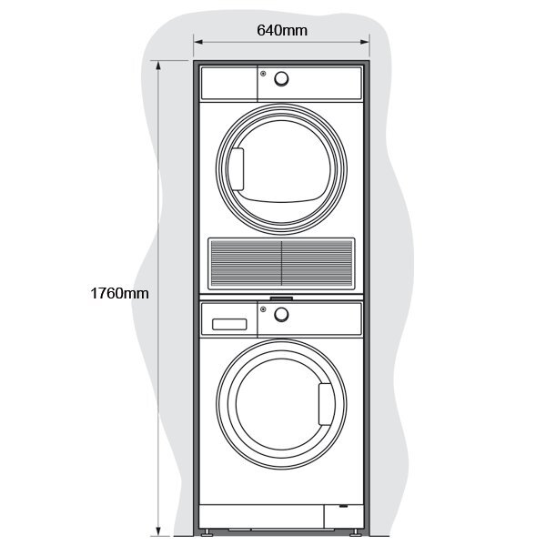 Fisher and paykel stackable sales washer and dryer