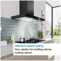 Bosch 90cm Series 6 Wall-mounted Canopy Rangehood, Stainless Steel DWB97DN30A hero image
