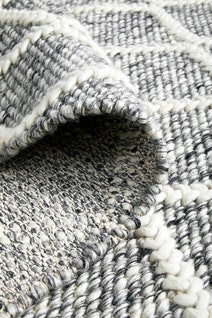 Rug Culture Huxley Medium Grey & Off White Rug 225X155CM - HU-GREY-225155 hero image